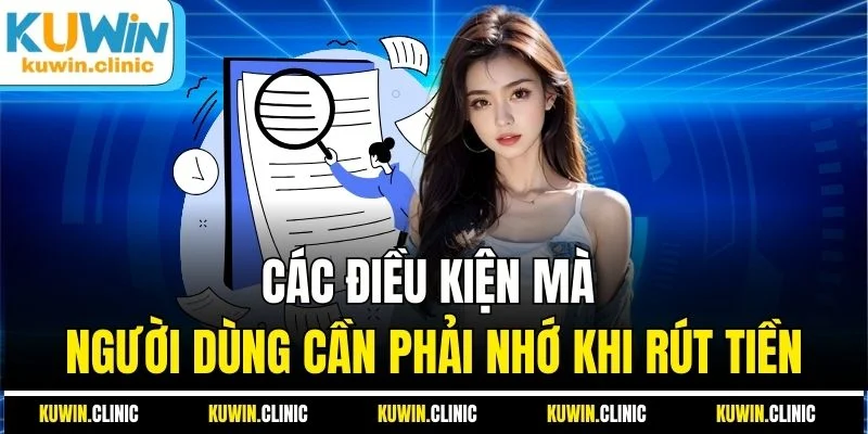 Các điều kiện mà người dùng cần phải nhớ khi rút tiền Các điều kiện mà người dùng cần phải nhớ khi rút tiền
